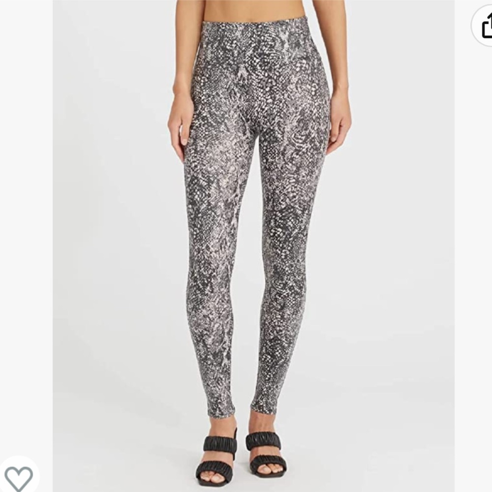 SPANX Faux Leather Snake Shine Leggings